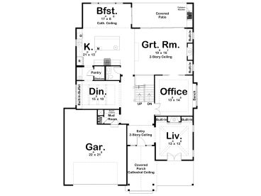 1st Floor Plan, 050H-0401