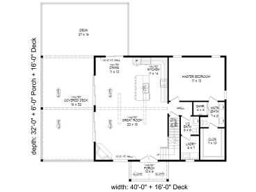 1st Floor Plan, 062H-0465