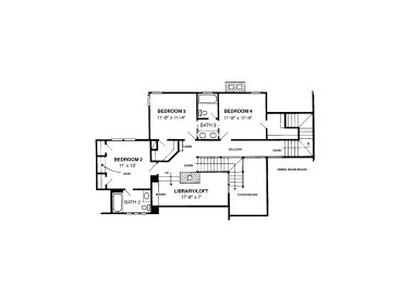 2nd Floor Plan, 054H-0028