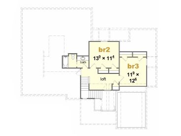 2nd Floor Plan, 061H-0077