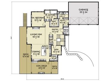 1st Floor Plan, 090H-0014