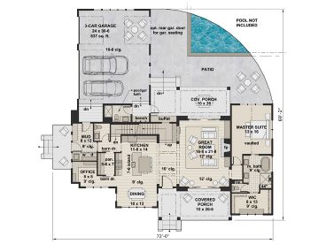1st Floor Plan, 023H-0200