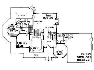 1st Floor Plan, 032H-0049