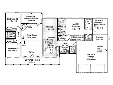 1st Floor Plan, 001H-0060