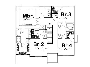 2nd Floor Plan, 050H-0106