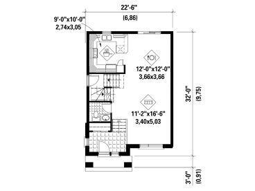 1st Floor Plan, 072H-0136