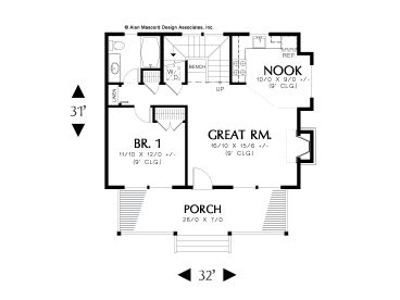 1st Floor Plan, 034H-0090