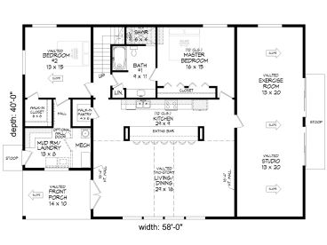 1st Floor Plan, 062H-0335