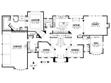 1st Floor Plan, 034H-0129