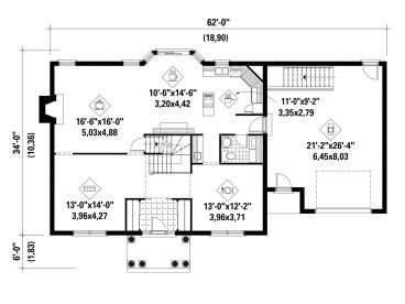 1st Floor Plan, 072H-0009