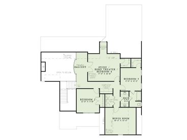 2nd Floor Plan, 025H-0253