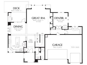 1st Floor Plan, 034H-0355