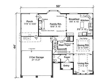 1st Floor Plan, 047H-0019
