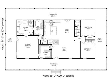 1st Floor Plan, 062H-0253