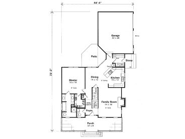 1st Floor Plan, 030H-0036