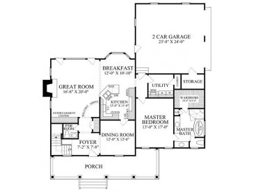 1st Floor Plan, 063H-0129