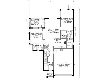 1st Floor Plan, 070H-0080