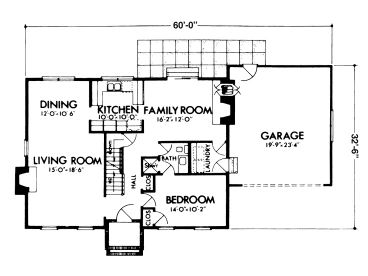 1st Floor Plan, 022H-0019