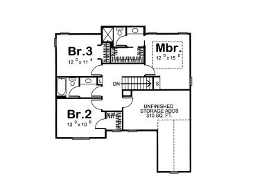 2nd Floor Plan, 050H-0049