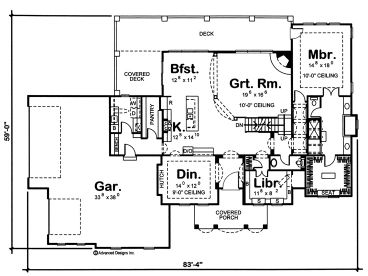 1st Floor Plan, 050H-0038