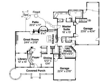 1st Floor Plan, 051H-0101