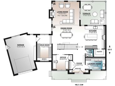1st Floor Plan, 027H-0535