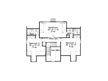 2nd Floor Plan, 054H-0013