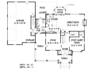 1st Floor Plan, 019H-0205