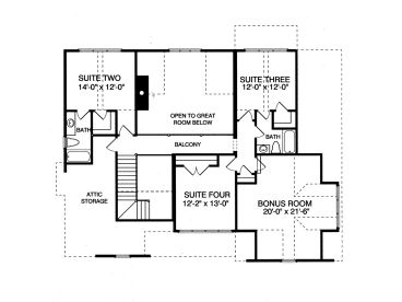 2nd Floor Plan, 029H-0104