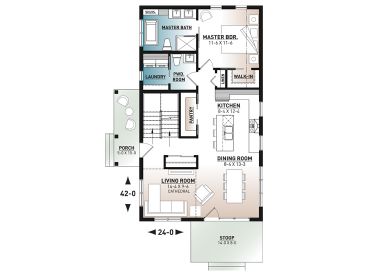 1st Floor Plan, 027H-0531
