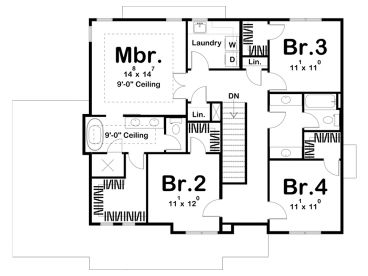 2nd Floor Plan, 050H-0268