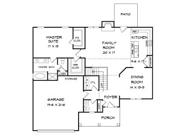 1st Floor Plan, 019H-0179