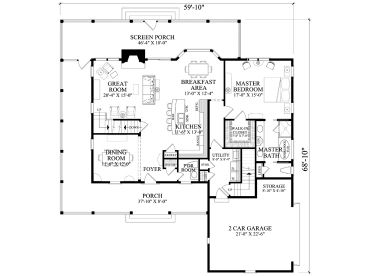 1st Floor Plan, 063H-0235