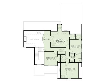 2nd Floor Plan, 025H-0254