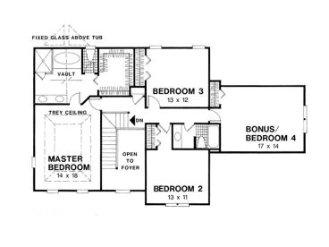 2nd Floor Plan, 007H-0052