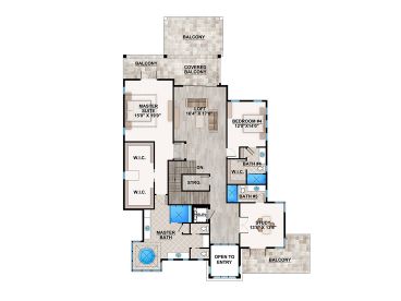 2nd Floor Plan, 069H-0048