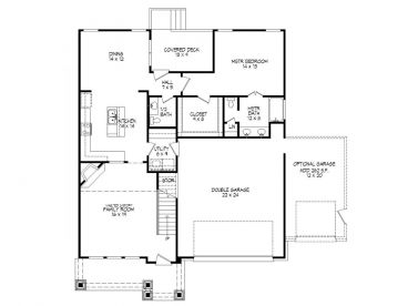1st Floor Plan, 062H-0057
