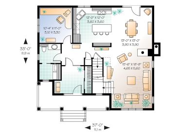 1st Floor Plan, 027H-0172