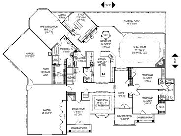 1st Floor Plan, 044H-0054