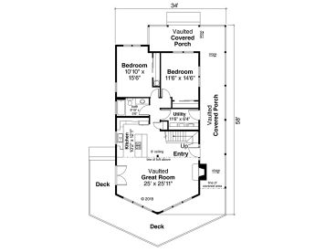 1st Floor Plan, 051H-0287