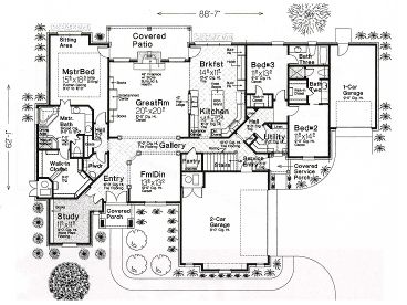 1st Floor Plan, 002H-0032