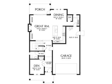 1st Floor Plan, 034H-0466