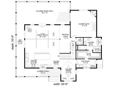 1st Floor Plan, 062H-0416