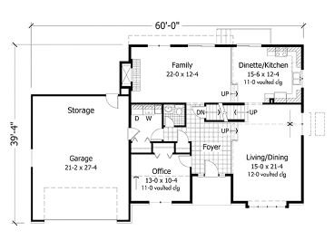 1st Floor Plan, 023H-0003