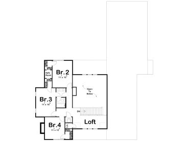 2nd Floor Plan, 050H-0406