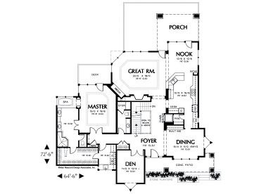 1st Floor Plan, 034H-0136