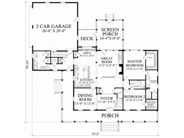 1st Floor Plan, 063H-0233