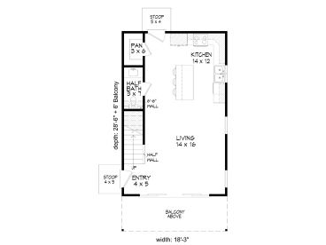 1st Floor Plan, 062H-0438