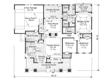 1st Floor Plan, 023H-0185