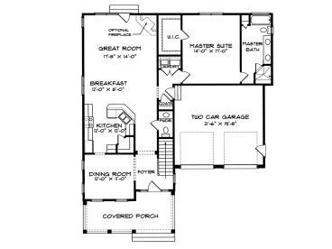 1st Floor Plan, 029H-0011
